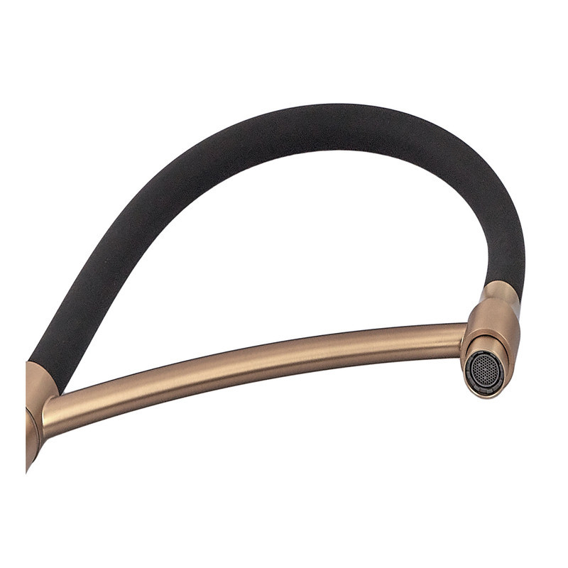 Змішувач для кухні Mixxus Premium Rossi 017 Brushed Gold Refl.Black (Колір матове золото+сил.вилив чорний) (MP6723) ( 28148 ) Харків - фото 7