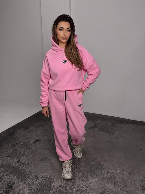 Женский теплый костюм, из флис полара L-XL, Розовый Одесса - изображение 8
