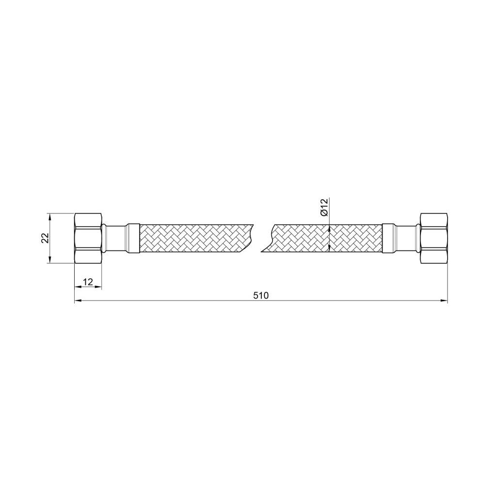 Гнучка підводка для води Thermo Alliance Standart 50 см ГГ SD397W50 Київ - фото 5