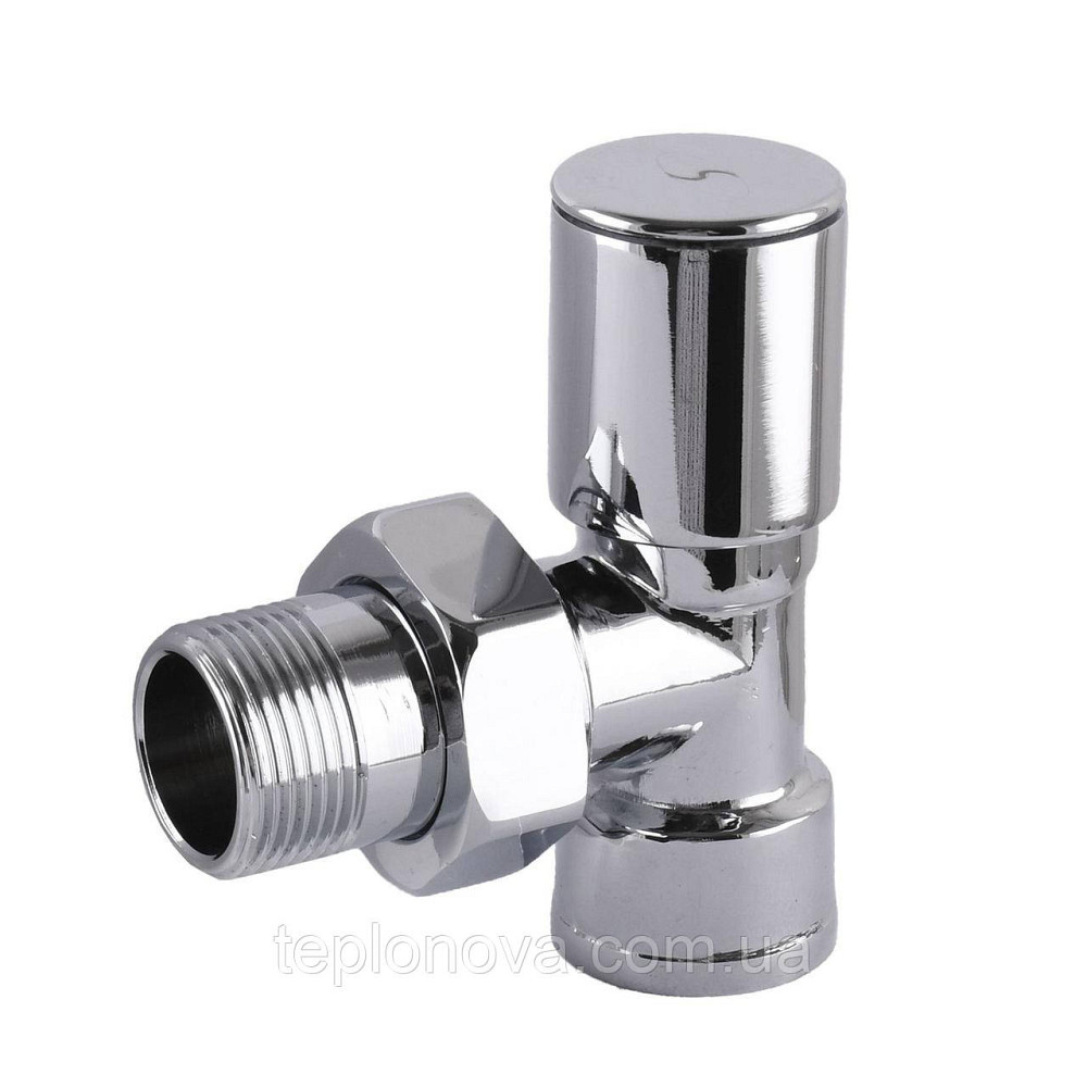 Кран вентильный угловой с американкой SOLOMON 1/2″ CHROM 1845 Черновцы - изображение 1