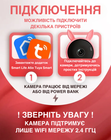 Відеоняня Baby Monitor з гнучким кріпленням підключенням до смартфону Wifi/Bluetooth датчик звуку, р Київ - фото 5