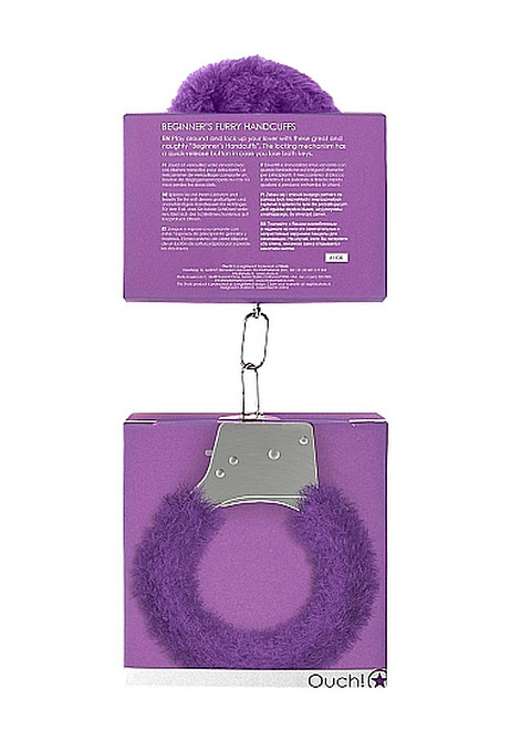 Наручники - Ouch! Beginner's Handcuffs Furry Purple Sex Aura Київ - фото 7