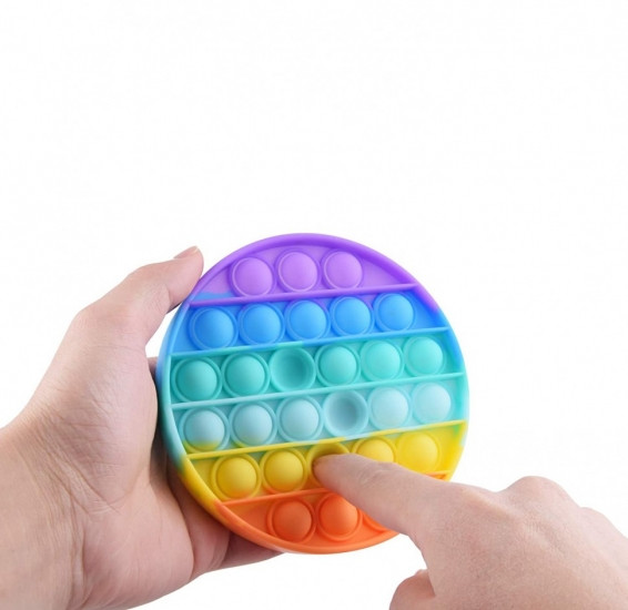 Мяка іграшка антистрес, нескінченна пупирка Pop It Райдужне коло Вінниця - фото 1