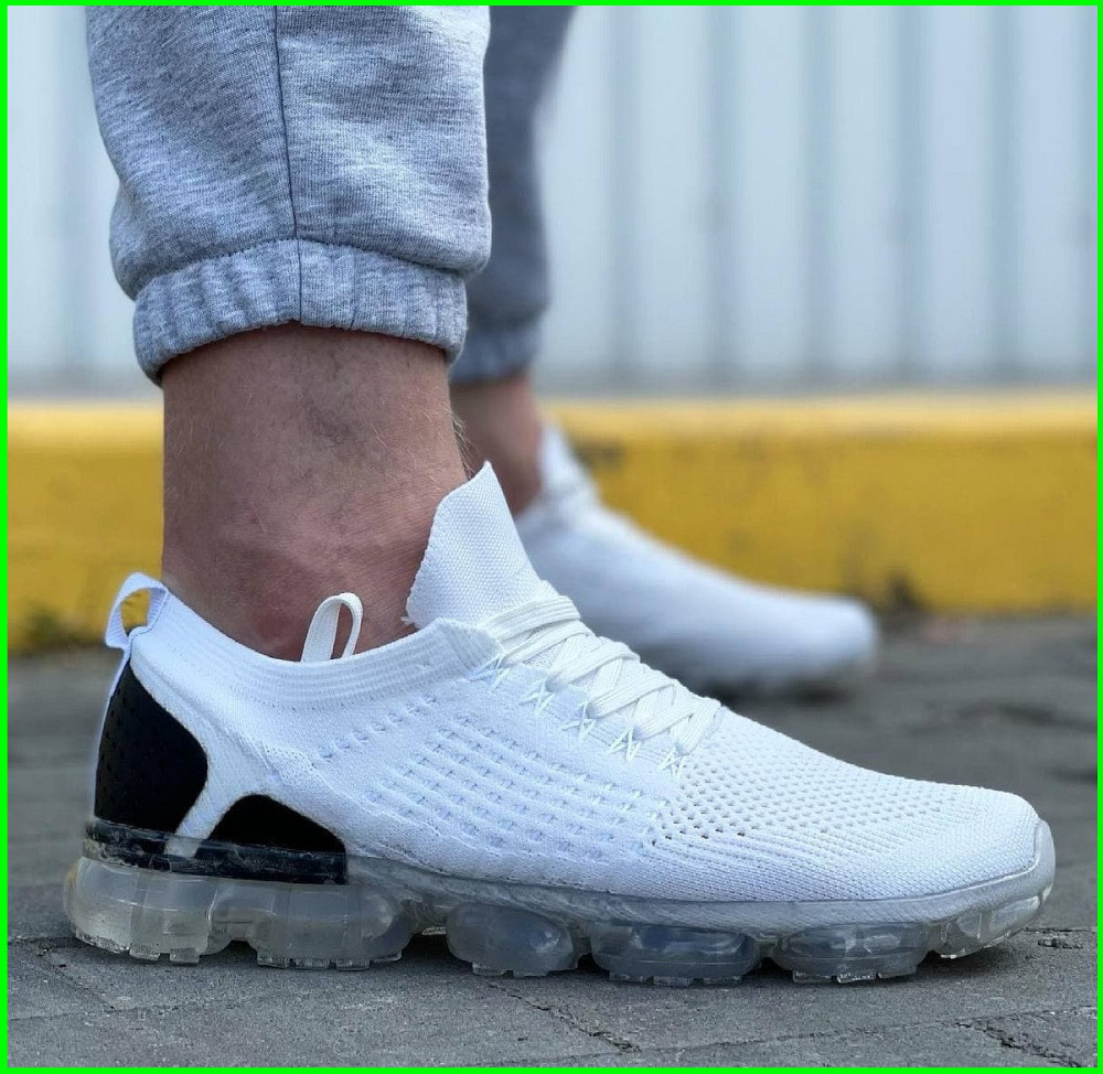Кроссовки в стиле N!ke VaporMax Белые Мужские Черные (размеры: 40,41) - 800 Днепр - изображение 4