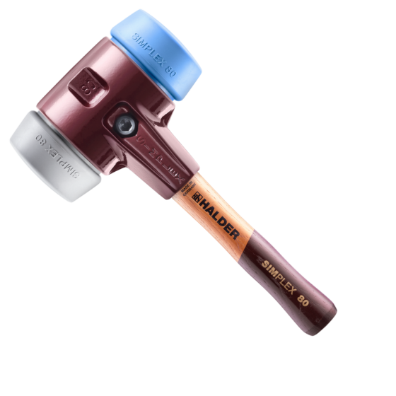 Молоток HALDER Simplex 3013 насадки із синього, сірого поліуретану коротка ручка Одеса