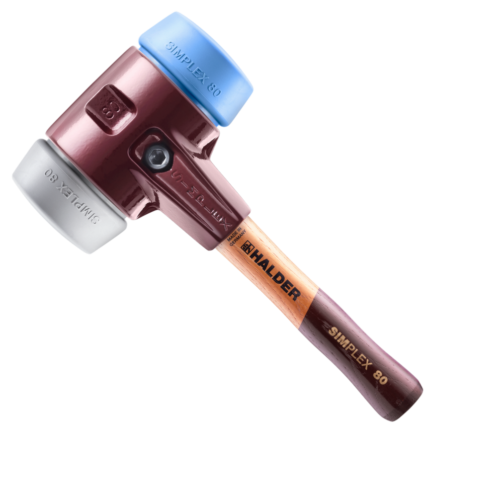 Молоток HALDER Simplex 3013 насадки из синего, серого полиуретана короткая ручка Одесса - изображение 1