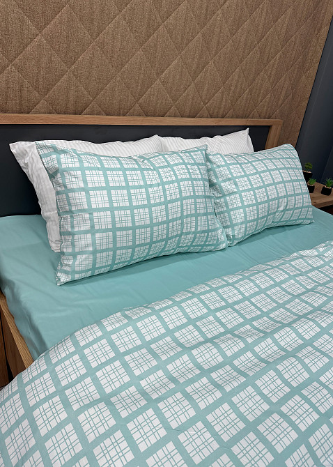 Комплект постельного белья, Decorator Bianca Евро 200х215 голубой с белым (88-023) Киев - изображение 8