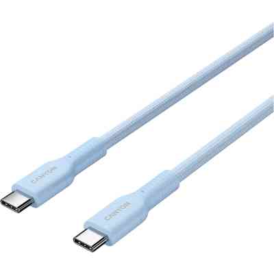 Дата кабель USB-C to USB-C 1.0m OnWire 60CL C-C 60W COLOR Braided 1m Light Blue Canyon (CND-CCAP60AB10LBL) Вінниця