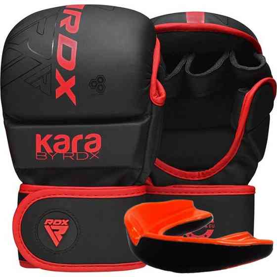 Рукавиці для ММА RDX F6 KARA Matte Red Plus L/XL (капа у комплекті) Луцьк