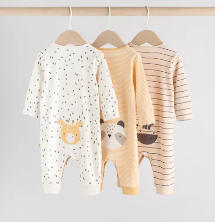 Набор комбинезонов детских Baby Footless Character Sleepsuits 3 штуки (9-12 месяцев) Киев