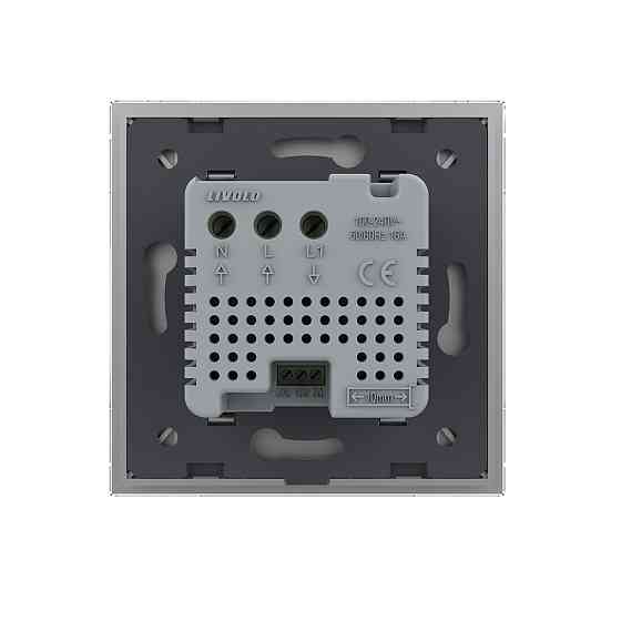 Терморегулятор (термостат) сенсорний програмований для електричної теплої підлоги LIVOLO, сірий скляний (VL-C7FCQ1-2IPS72) Коломия