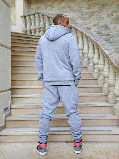 Мужской теплый костюм двойка трехнитка на флисе с мехом овчины Меланж, 56 Одесса - изображение 3