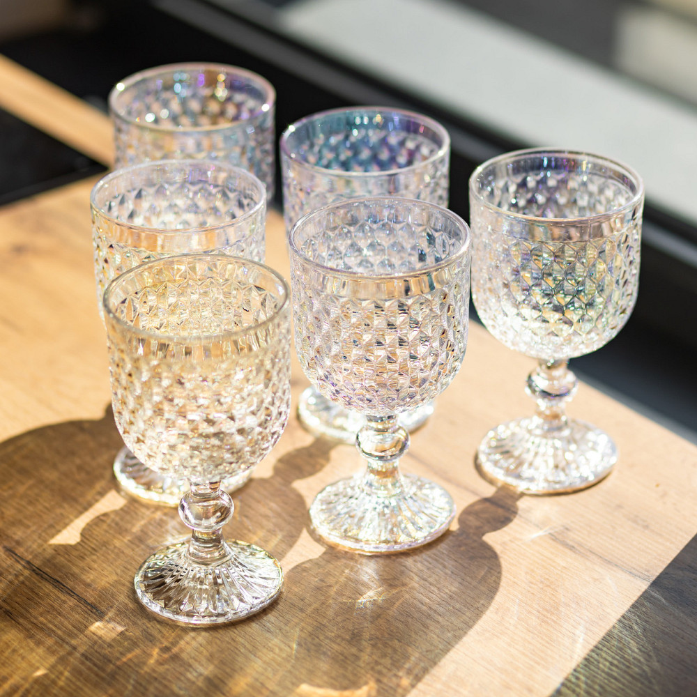 Набір келихів для вина 6 штук по 300 мл rainbow HP-19-253 Коломия - фото 2