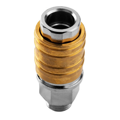 Коннектор для шланга Neo Tools муфта быстросъемная пневматическая, 1/4", 16бар, нержавеющая сталь, латунь (12-635) Винница - изображение 6