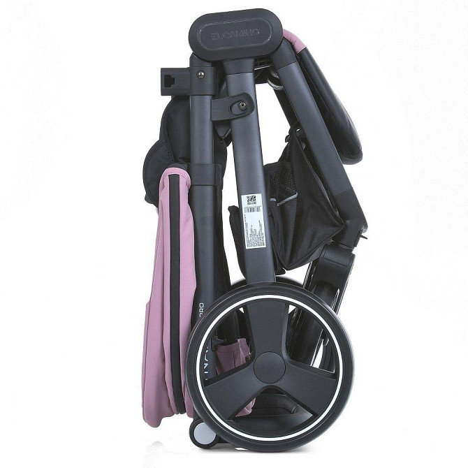 Коляска дитяча EL CAMINO DYNAMIC PRO Mauve Pink прогулянкова з чохлом та дощовиком Рожева (ME 1053-3) Чернігів - фото 9