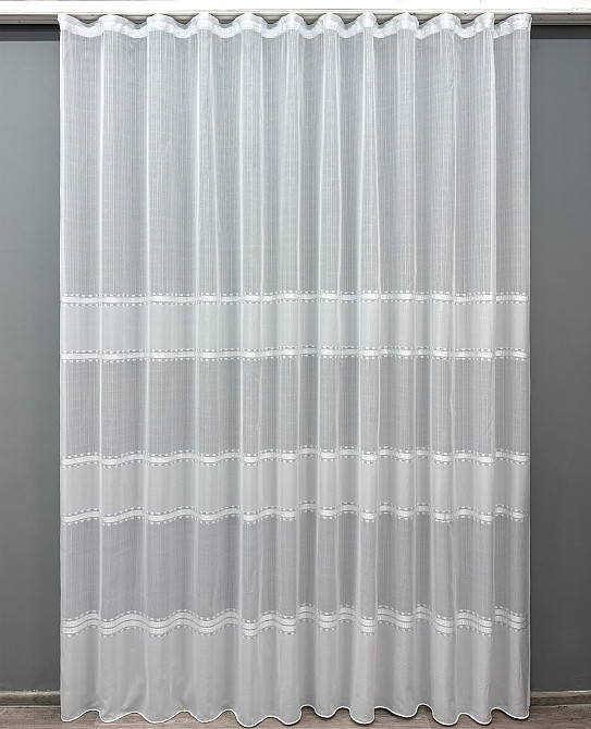 Тюль льон "Мережка" колір білий 1357т Київ - фото 8