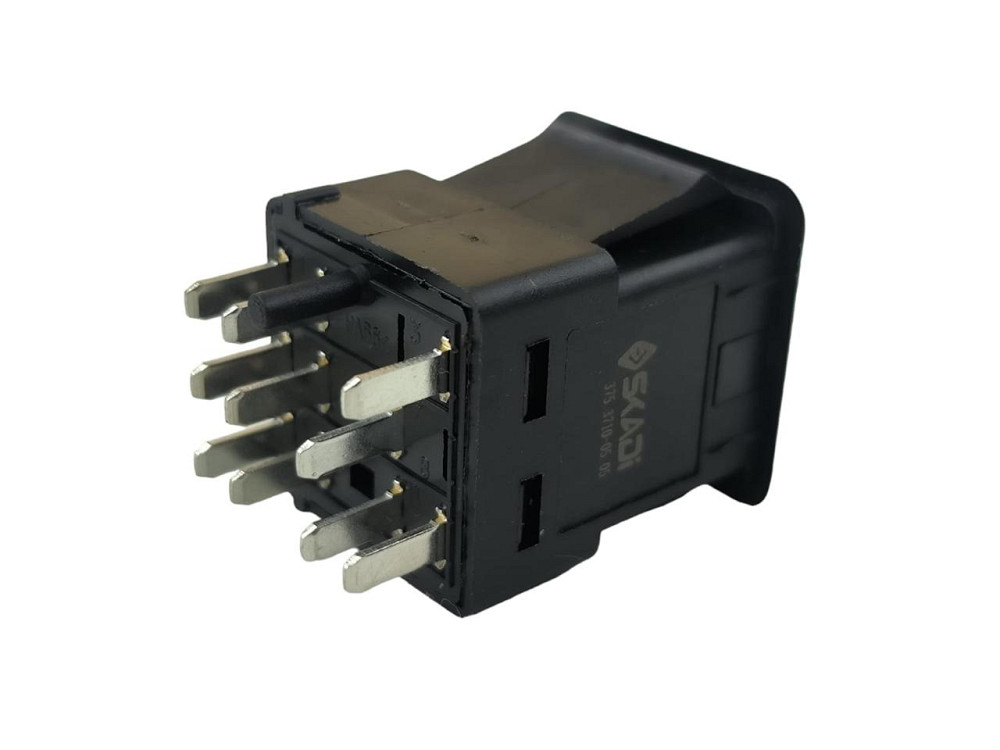 Кнопка габаритов 2108 низкая панель, Таврия, Москвич 2141 (9 контактов, квадрат) (клавиша) Мукачево - изображение 2