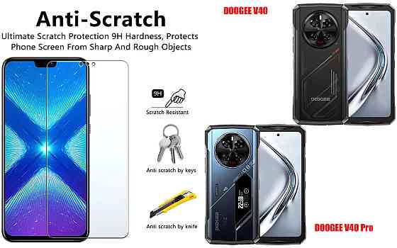 Защитное стекло NeoGlass для DOOGEE V40, DOOGEE V40 Pro – ультрапрозрачное и устойчивое Киев