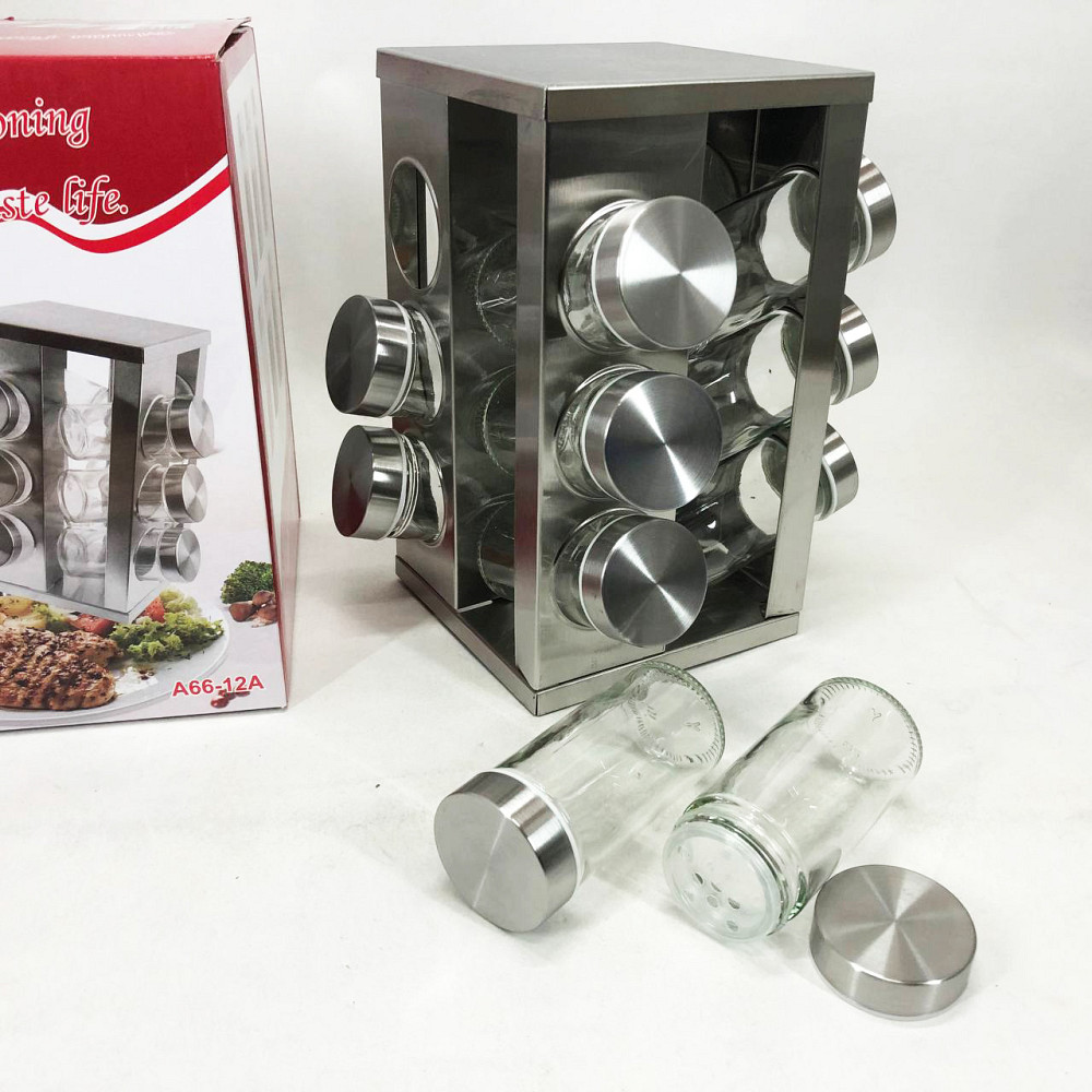 Столові набори спецій на підставці UNIQUE, Бокс для спецій, Диспенсери для сипучих продуктів CB-49 Івано-Франківськ - фото 6