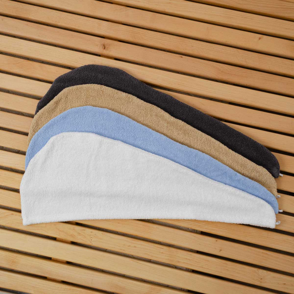 Полотенце для волос тюрбан махровый YouStar 75х26 см 100% Хлопок 400г/м2 (Голубой) Сумы - изображение 3