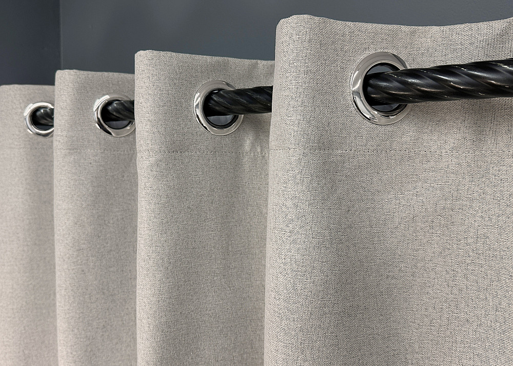 Комплект штор на люверсах VR-Textil Блэкаут двусторонний ASHEN NIGHT № 1842ш Пепельный 150х270 см 2 шт (37-0283) Киев - изображение 6