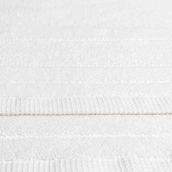 Рушник банний махровий з велюровим бордюром GM Textile 100х150см 500г/м2 (Білий) Суми