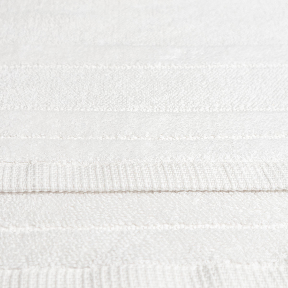 Рушник банний махровий з велюровим бордюром GM Textile 100х150см 500г/м2 (Білий) Суми - фото 2