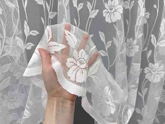 Тюль VR-Textil 2093т Жакард Теплий білий 400х270 см (42-1323) Київ