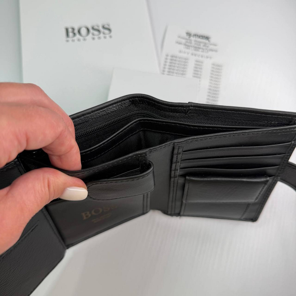 Мужской брендовый кошелек на застежке Boss (7702) Киев - изображение 10