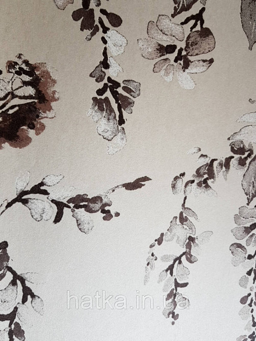 Шпалери флізелінові Khroma LAV502 LA VIE EN ROSE сірі гілки коричневі квіти Київ - фото 2