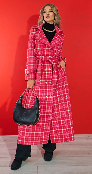 Стильний картатий плащ (42) Київ - фото 6