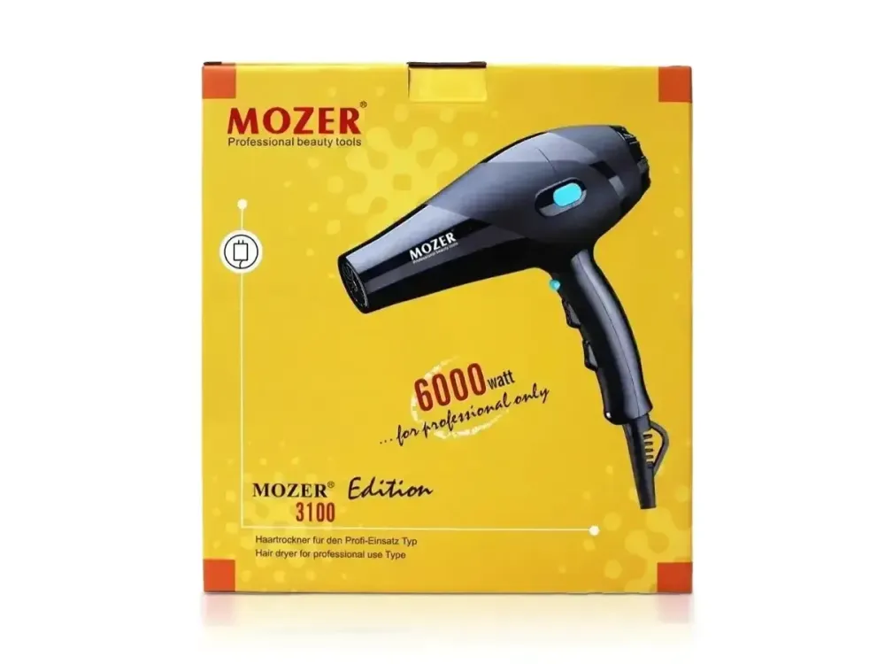 Профессиональный Фен для волос 6000Вт Mozer MZ-3100, 2 температурных режима, 2 насадки, холодный обдув Одесса - изображение 3