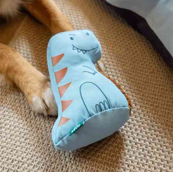 М'яка іграшка для собак Beco Pets Т-Рекс Блакитний M Луцк