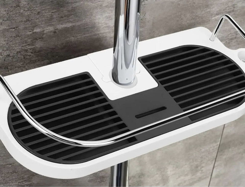 Полиця для душу без свердління 28x12см на душову стійку 18-25мм Луцьк - фото 1