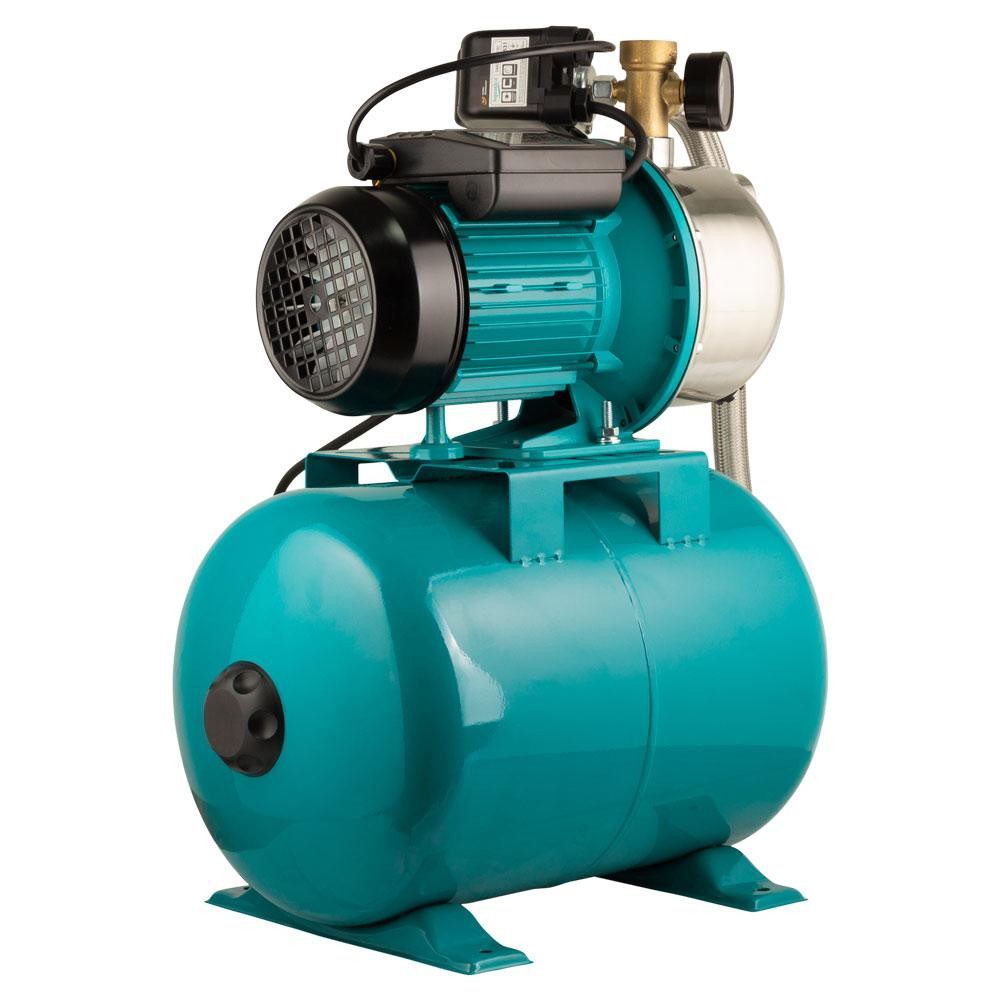 Станція 0.75кВт Hmax 46м Qmax 50л/хв (самовсмоктуючий насос нерж) 24л Україна AQUATICA JETSa80A5/UA Рівне - фото 4