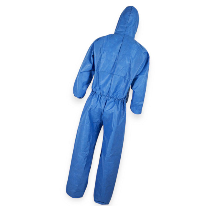 Комбінезон маляра з капюшоном X-Safe від бруду, пилу, аерозолів, L, 3 шари СМС, синій, захист. клапан Мукачево - фото 1