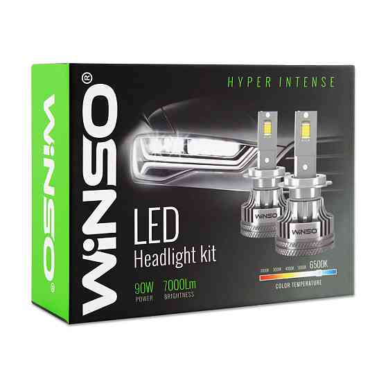 Автолампа Winso LED H4 12/24V 90Вт 7000Лм 6500K CSP3970 2шт Львів