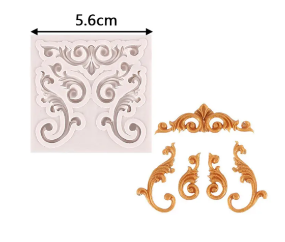 Молд силиконовый Абстракция 56 мм серый Киев