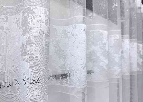 Тюль жакард VR-Textil № 1604т Арка на кухню колір білий 200х160 см (53-0178) Київ