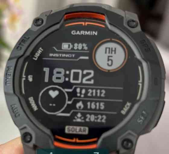 Смарт -Часы Garmin Instinct 3 50mm Solar Black with Charcoal Band. Киев