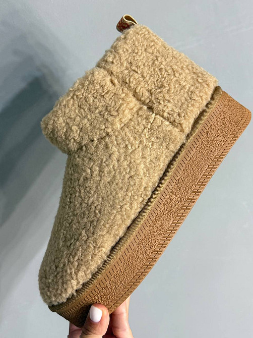 Уггі жіночі Hengji 37-2 з хутром тедді на платформі бежеві, 40, 25 см Київ - фото 19