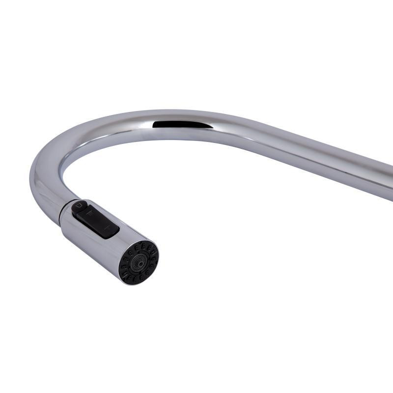 Смеситель для кухни Qtap Rozcesti с выдвижным изливом и подключением к фильтру QTROZ366CRM45938 Chrome Киев - изображение 5