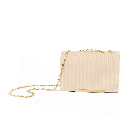 Сумка женская стильная маленькая через плечо на цепочке, сумочка клатч вечерний, Молочный Каменец-Подольский