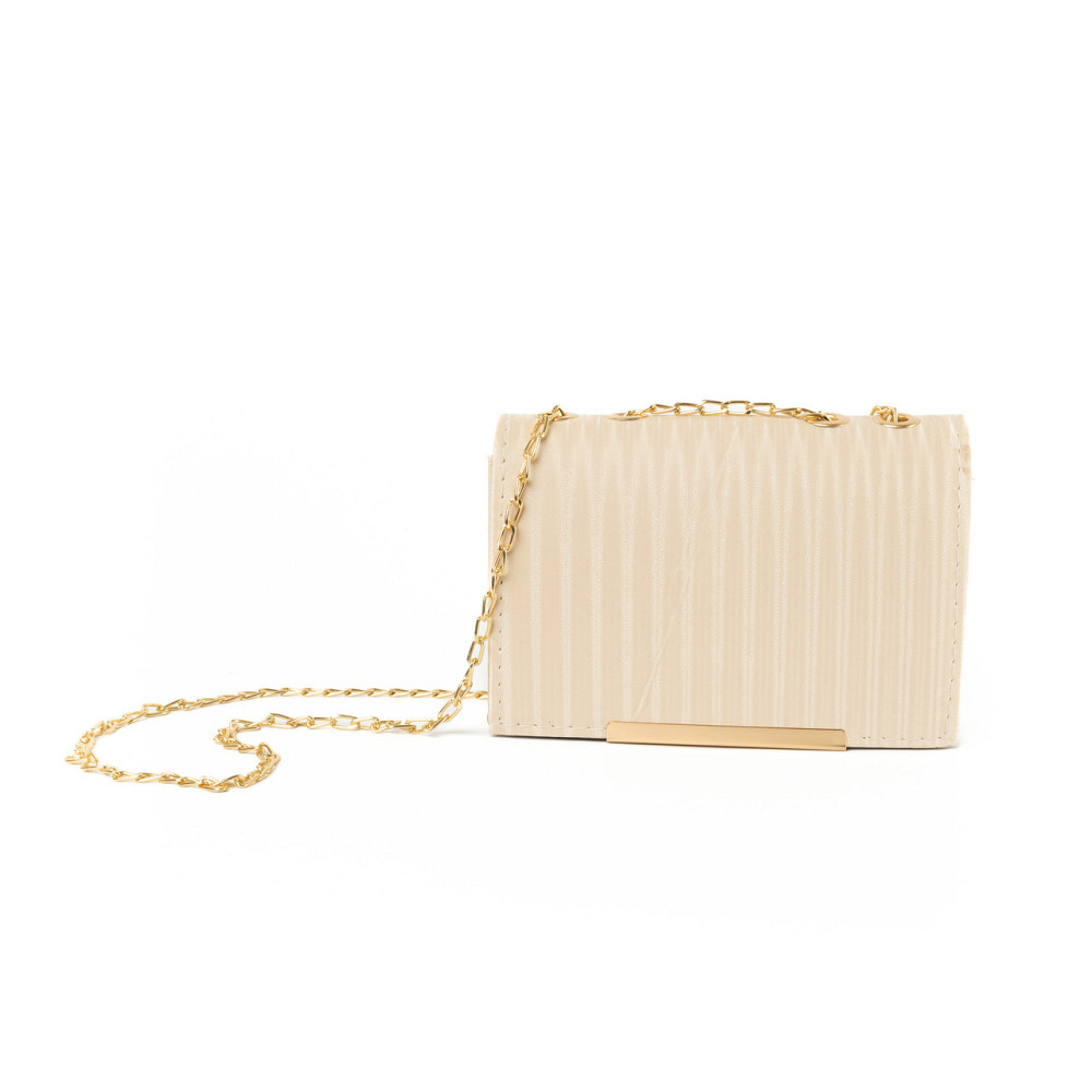 Сумка женская стильная маленькая через плечо на цепочке, сумочка клатч вечерний, Молочный Каменец-Подольский - изображение 1