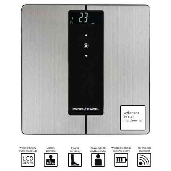 Електронні діагностичні ваги smart з Bluetooth 9в1 Profi Care PC-PW (3008 BT) Нововолинськ