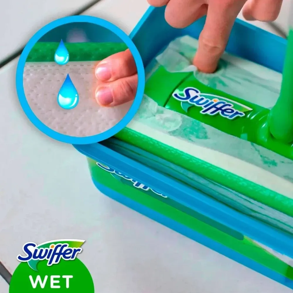 Змінні вологі серветки для швабри Swiffer wet, 12 шт з ароматом лимона Львів - фото 2
