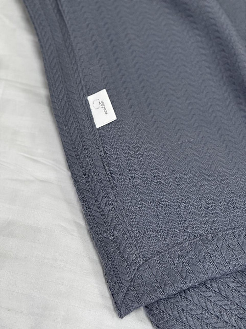 Ecotton Покривало Ecotton Pique 180х230 см натуральне сіре Grey в крафтовій подарунковій коробц Коломыя - изображение 5