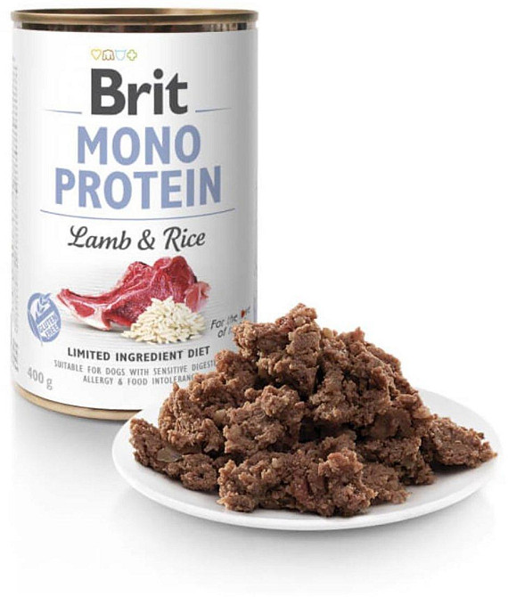 Вологий корм Бріт Brit Mono Protein Lamb & Rice з ягням і темним рисом 400 г Вінниця - фото 2