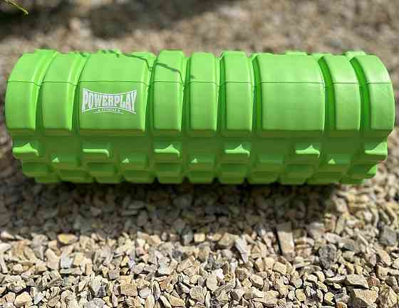 Масажний ролик (роллер) PowerPlay 4025 Massage Roller Зелений (33x14см.) Каменское