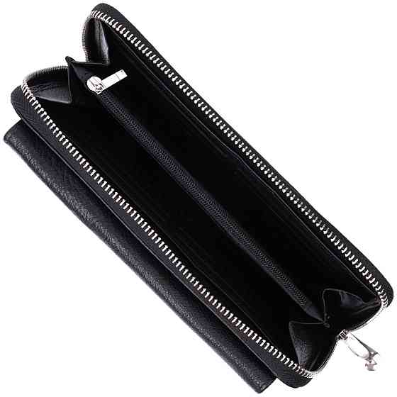 Функціональний гаманець-клатч унісекс з натуральної шкіри ST Leather 22529 Чорний Київ